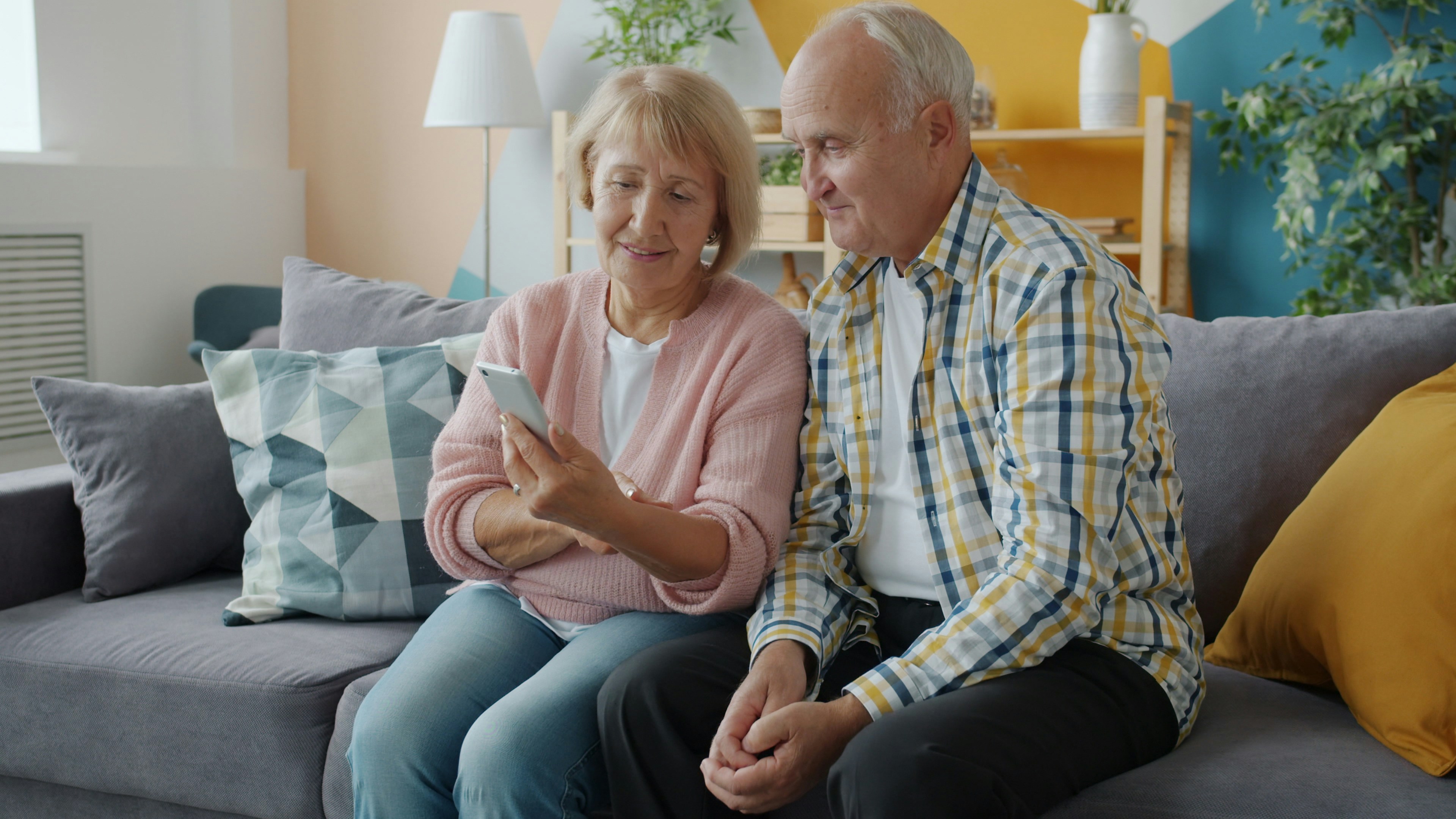 Couple enjoying time together at home